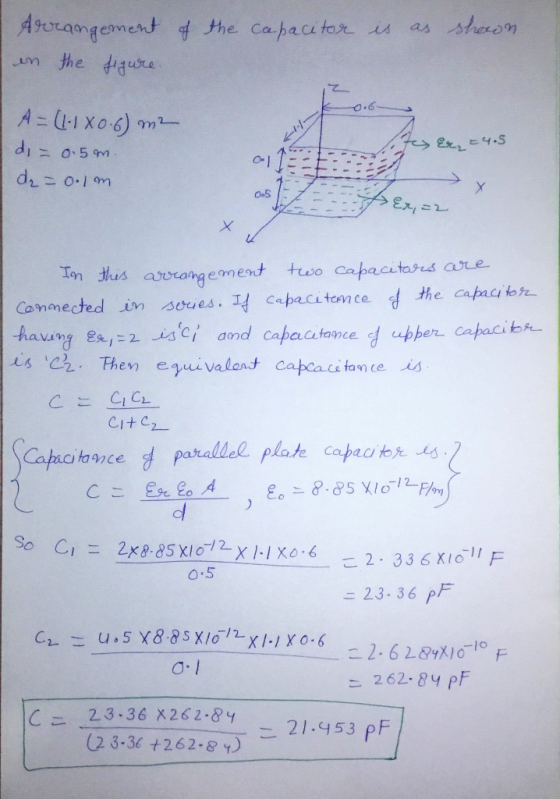 OoS ors are Tn thus arocangement to capaci Commected in soes. I capacitcnce d the capaioe hen e quivalent capcaii tomce s Cap