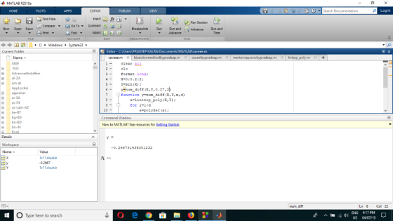MATLAB R2018a HOME PLOTS EDITOR Search Documentation Log In Find Files Compare ▼ Print Run Section New Open Save Advance Run