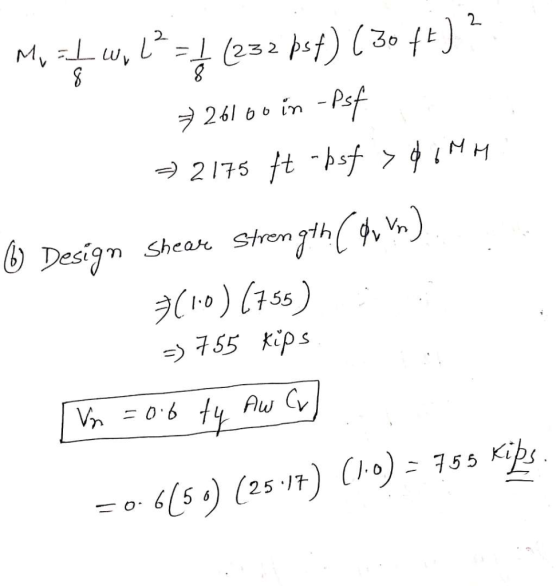 Psf 2 cas (b) Design Sean strength(1vW 755 Kps