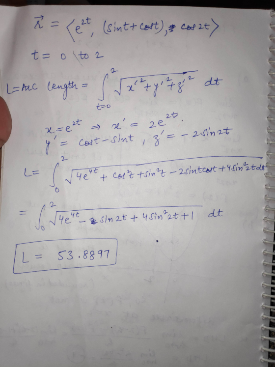 2t intt Cett) Cep 2t e / t= o to 2 L-Arc dt 2 to 2t 2e 2t - -24m2t Cstt-sint / 7 - 2 LE 4t 2s/ntcat+sinztdt ye Co t tsint ye