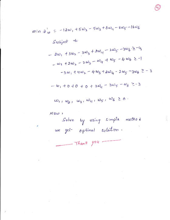 Solve by u we ul- optimal sobilom uSing simple metho d Tan to you