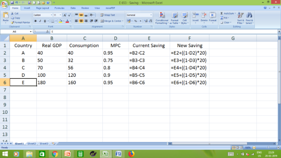 E 653- Saving - Microsoft Excel HomeInsertPage LayoutFormulas Data Review View novaPDF Cut Σ AutoSum Copy ,-쇼. . % , al cond