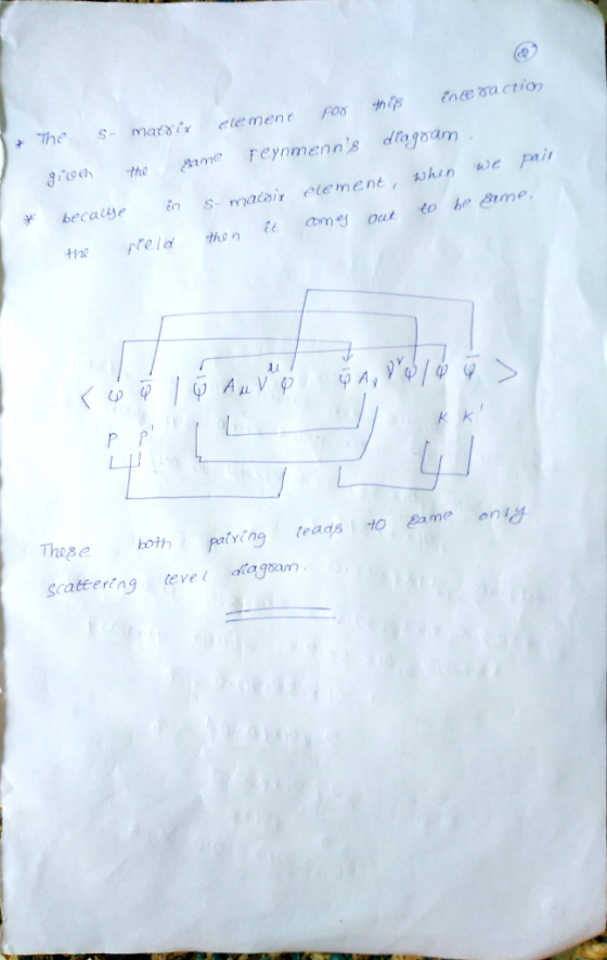 toce actio thi FO S- matxix element The Feynmenns dlagsam the pai we whin s-matair element, becaye to be Bme, come thon prel