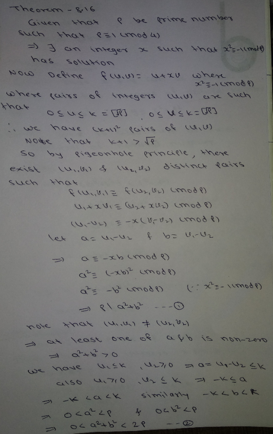 Theorem-816 Given Fhay Fhar integer has Solution DeRine ihere NAXE (d Pon x 6here aiss integers cAre Such Thar haye CK4I Raix