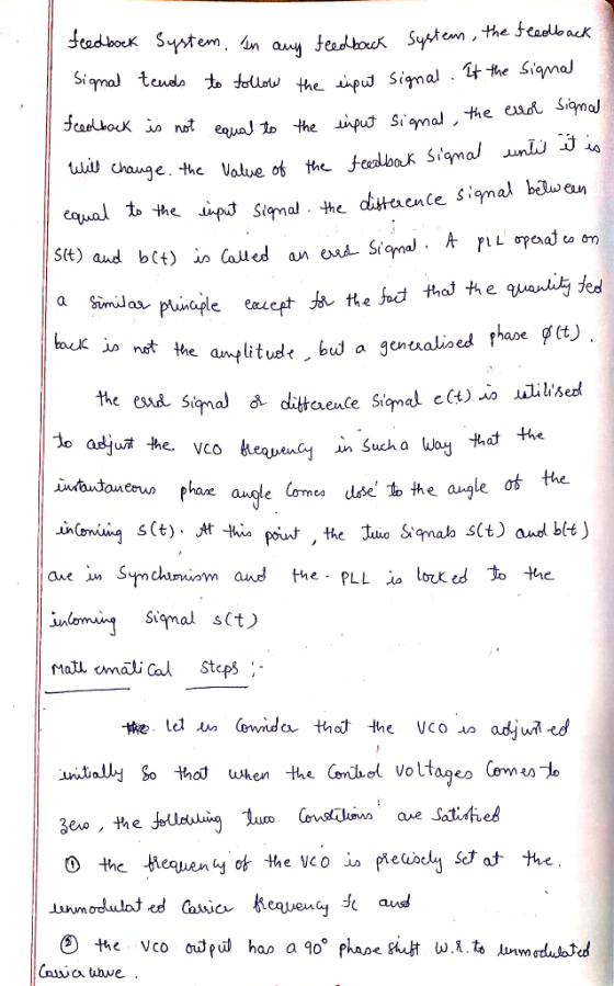 adbock Stem. An auy feedbok Sytem , the teadback Sigmal teuda to foUow the ipud Sigmal . Tt-Hhe Siamal teodbouk io not equaJ