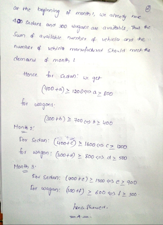 400 Sedlant and 300 0qant ave availbb Sum d available numberof vehiclo ano he number vehicle manufacand Shoula nech demand d