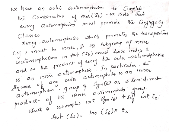 hx haur ouli automarphutis an tCmplede ux nol hat he Combimabr uAua (St) evey automophi Clane mut permul Gnjngay tuc permules