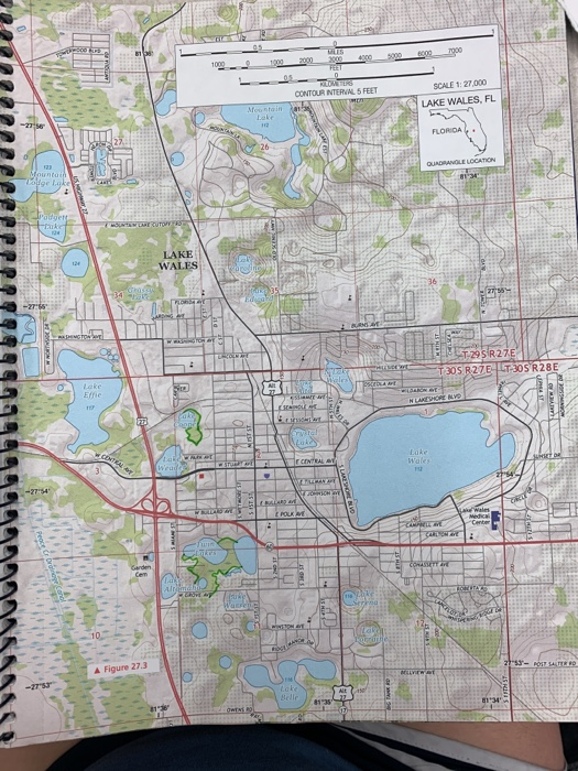 CONTOUR INTERVAL 5 FEET SCALE 1:27,000 LAKE WALES, FL FLORIDA LAKE WALES T-29 SIR 2 7E 30SR28E Effie 27.3