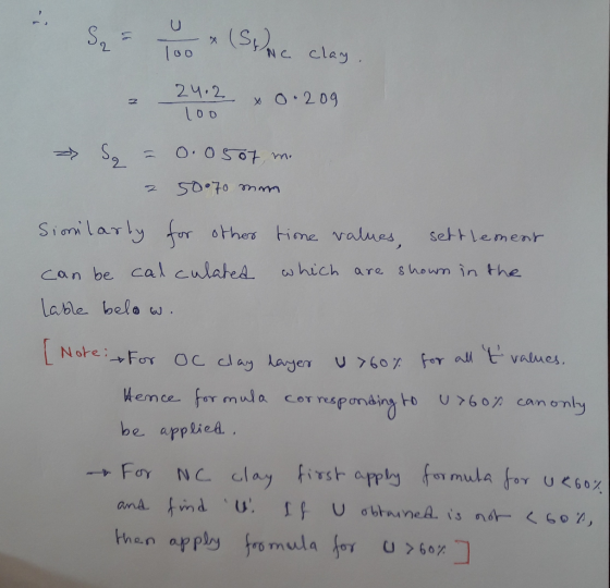 NC CIay じ0 2.2 2 D9 2 So to mmm other,time values SeHlern enr can be cal culateA which are shoun in the abe belo w emce for m
