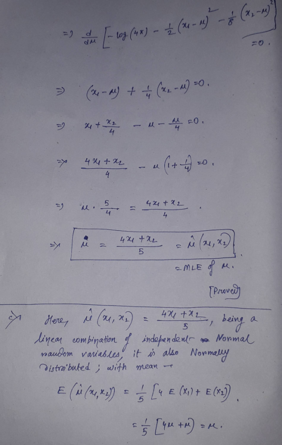 4 4 24 t r 424 ナ22 MLE TProved 42 t22 a / Nonmal Linean combination ndapen de maudom vaiables it also istrabuted with mean V