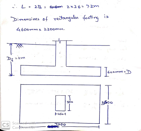 L n2x26 72m Dimensims of retangulan fostirg is 460omm x 2300mm. T 3600 SoO cs Scaedrith: Cantsaer J200