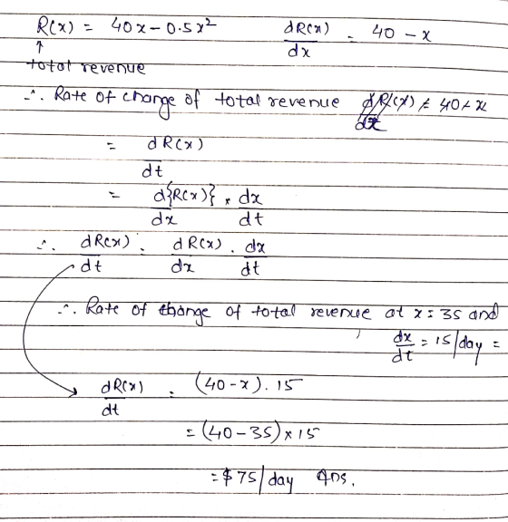 ve Rate of- choge ot otal revenue d t CX d t dt dt 40-х). IS- dt 75 da