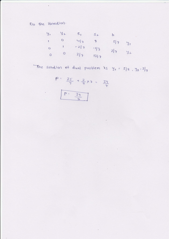 Do the itovation 0 -The solution ot dual pvoblem is-, sla yiz, 2s P-9