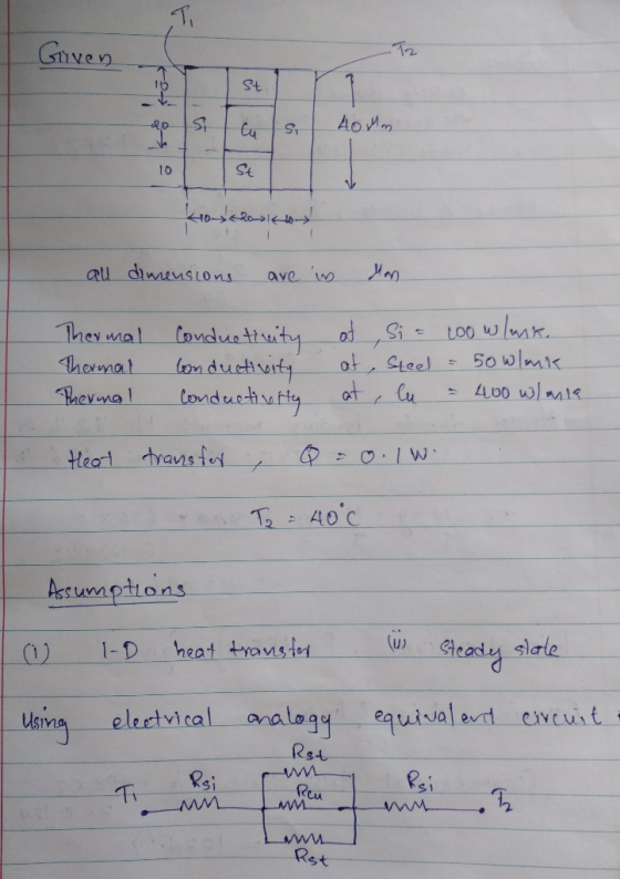 stive. St 1o all dimustons Reyma 1 conductiv Asumptons (1 )--1-D-heat troustri equivalevd. titult i elestvical-analogy qivae