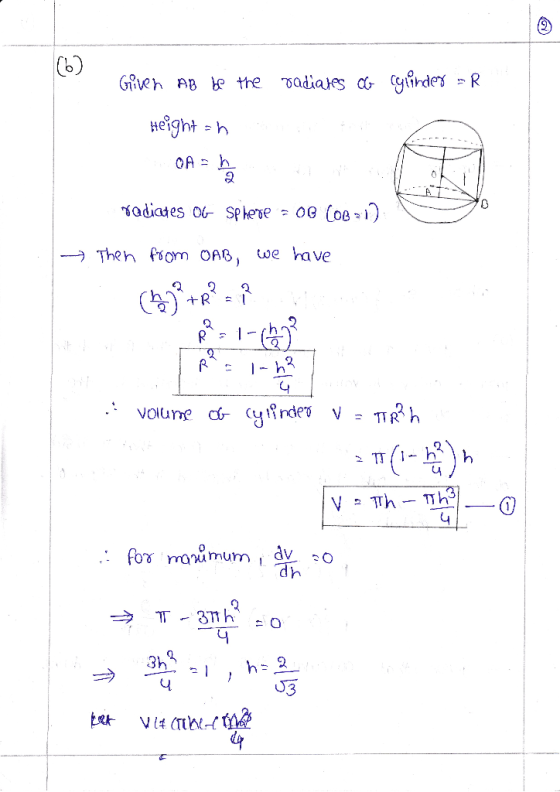 Height h 0 Theh Pom OAB have Q. fos rroimudv dh 3h 3