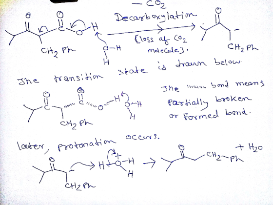 (loss a Co moleCule CH2 Ph CH2 Ph tate i rawn belouw rension She omd meam She broken Parhally Formed omd CH2 Ph OCcor S. lcat