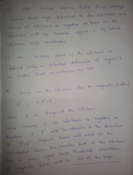 becaus (b) eductic fiuld Jinus always f high potumtial to Jow potumtial qmd chaunqu of elctunom is edictorom fourcu the migat