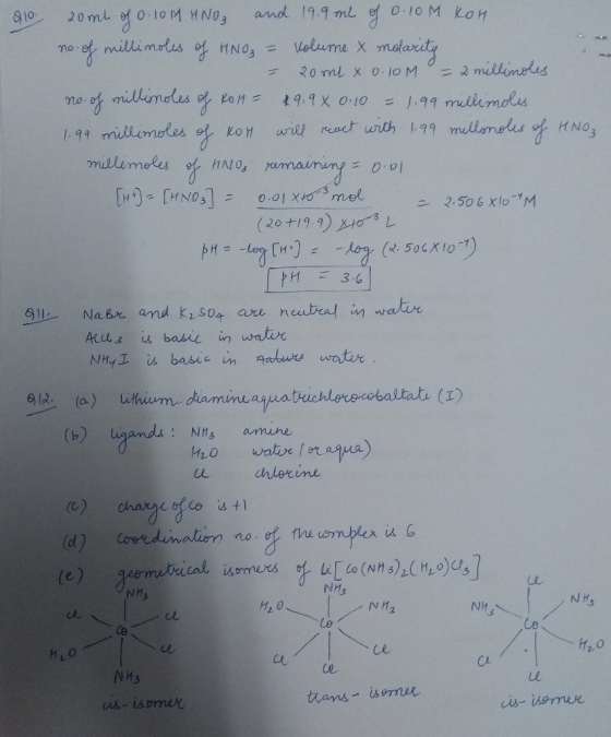 0.10 M koH and 19.9 ml 0.10 M MNO3 20 mi 10 madiauity ef millimres of HNO3 lelume X mo = 2 millimelis 20 ml x o. io M of milk