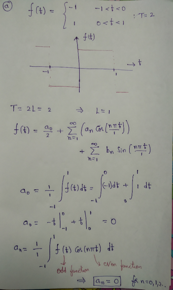 f -1<t<0 : T: 2 46 T: 21= 2 ao t an Cas/n T t 2 nTt bn Sin (t) + tSu 1 dt 1 P(Af +CC ft) Gs (nrt) dt faneton no,1,2 y eWen ed
