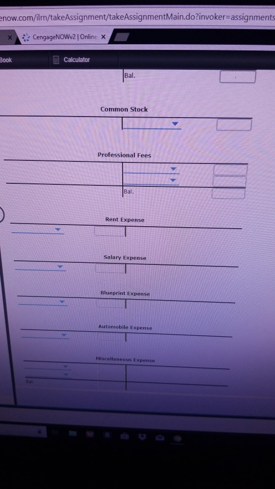 enow.com/lrn/takeAssignment/takeAssignmentMain.do?invoker-assignments CengageNOWv21OnlineX Calculator Book Bal Common Stock P