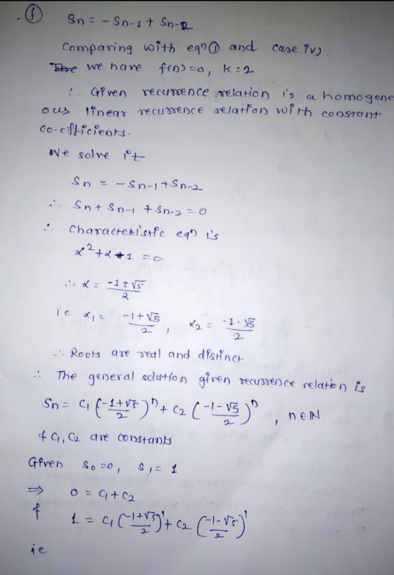 Comparing with eqvO and case?リ GP ven recumence relaion s ahomogene nle solve lot 2. 2ご 2 ,· The general solu-H0の given T