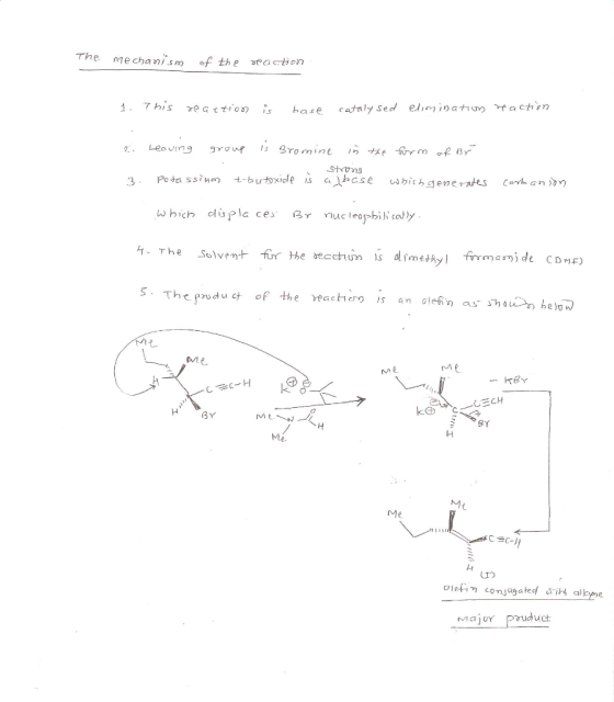 The &f the raction mechanismM cataly sed eliinatiU acten 7 his base reGtto is romine rm B Leaving 2. Ca n t-buxide S abase wh