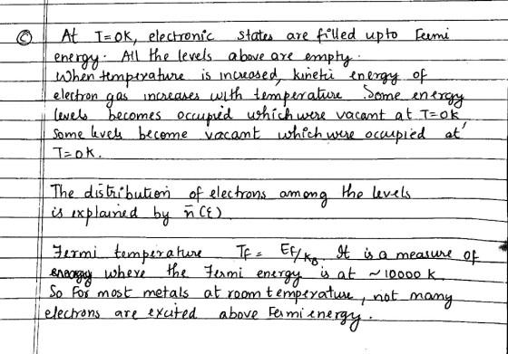 At T-ok, elechronic eneroy All the levels abve axe ohn ttmptyahe is ncxosed kuneki inergy of elechron gas lewels becomes Some