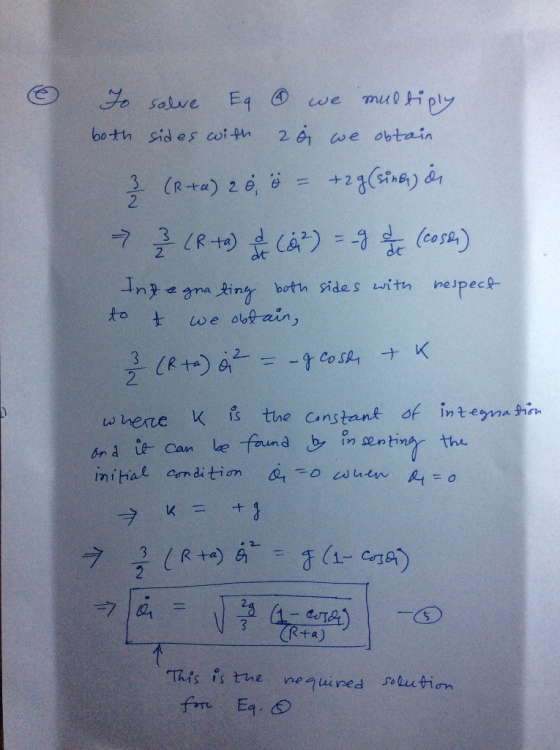 Selve Eq 4 인y bo-th sid es coitu 2e e obtain 2 Cosa ny e oma Rina both side s ith nespec 2 w verte W the anstant af intei 0 2