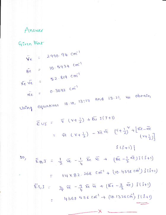 nsWer Given thar Ve 2990.94 Cm Be 10.5934 cm! Xeve ะ 52-819 cm 、 0.3072 Crn hons 18. 10, 13:12 and 13.21, We obrair Usn equ