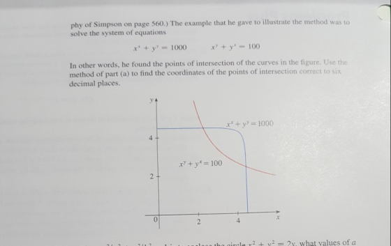 phy of Simpson on page 560.) The example that he gave to illustrate the method was to solve the system of equations +y-100 In