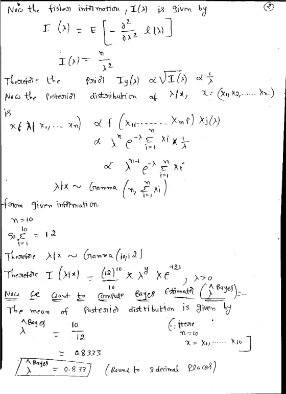 Noc the fishe infal mation ,1(>) is given by I 2 Tyb VI enef Pri& No c the Pastenisn distoibuhion Xm?) Xil) m- Gromima ( Hnom