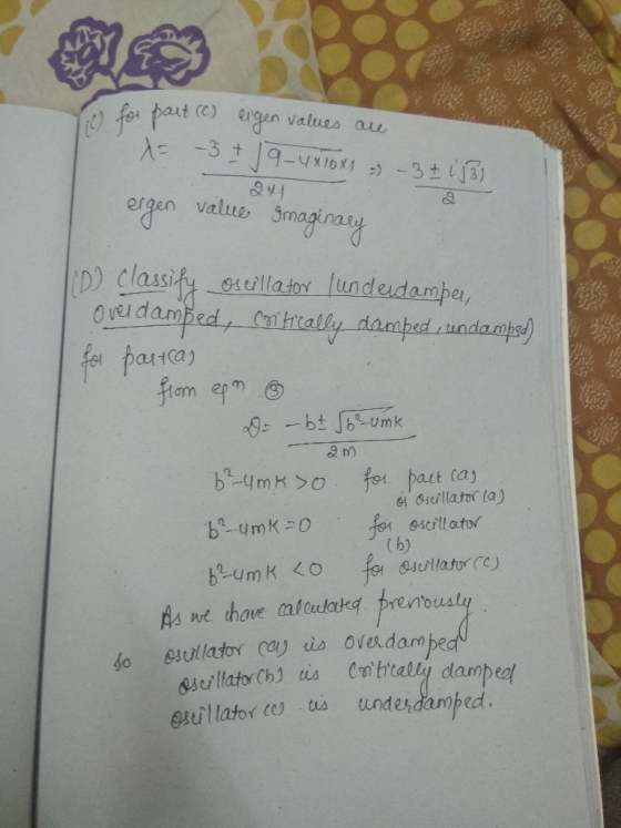 aut (C) eien values auu ergen value Jm gina ovei damped, nally