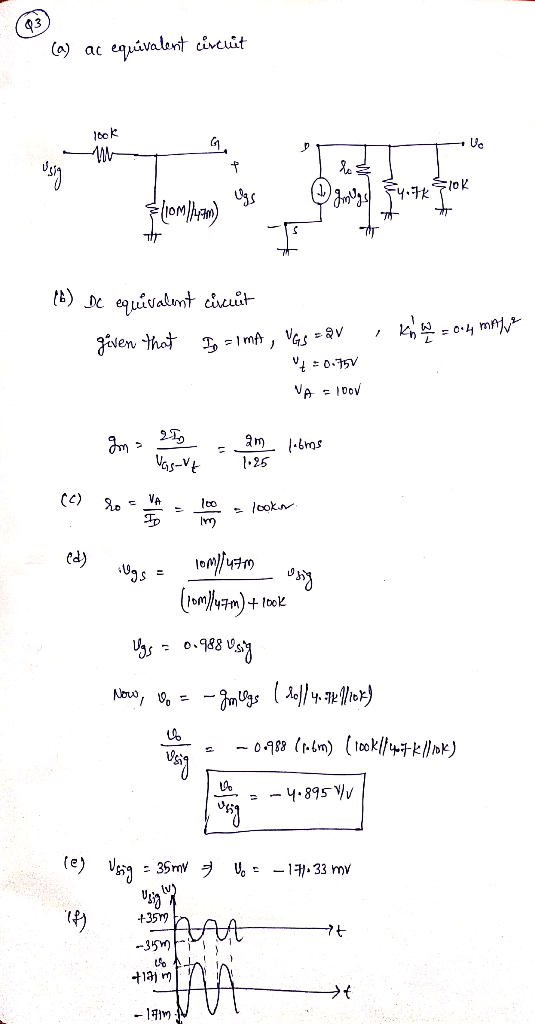 3 Ca) ac equavalent civcuit o1 h equivalmt cicit 40-75V 1.25 cok. - 100k +(un) Nou - oq88 (rtm) (tcok{ly7k/o) - 4.895 Yv (e)