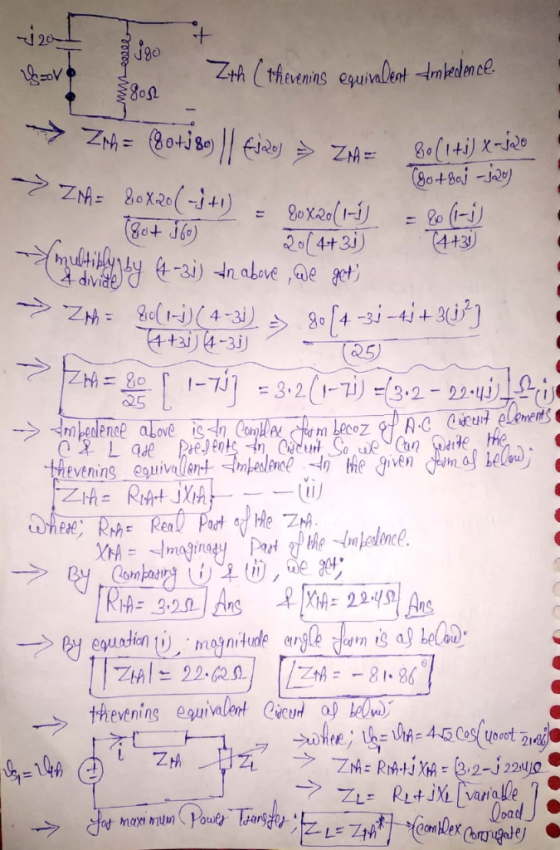 74 (thevenns equivalent ㅢmkdmce 809. 1+i) X-deb 2( 4t31 4+3 divide 1434-3-43) 25 TRA theening egac al h