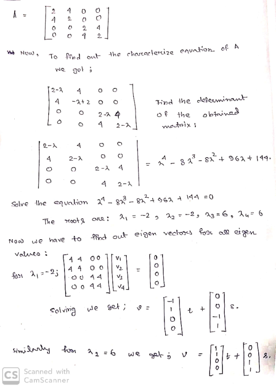 2-2 4 o 42 O O of the obirines 42-λ solve lhe equation 24-873-8A2,t96 144 Noo ue have to PRnd out eigen oost aQ ei 0 CSI Scan