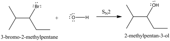 Br:: \u043e\u043dSN23-bromo-2-methylpentane2-methylpentan-3-ol