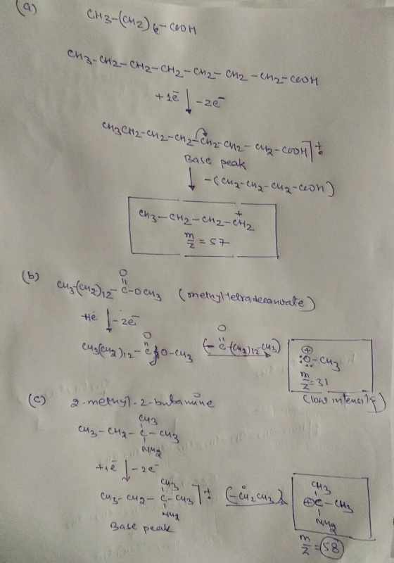 CH3-n2)e coh OH Ch3-CH2- CH2-CH2-CM2CM2-CMceot +1e -20 M3CH2-CH2-CH CM2-CM2 2-CUDH Base peak -Cau2-cn2-Cua-ceon) eh3-CH2-CM2-