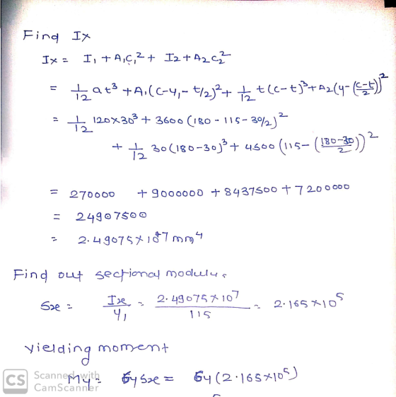 12 2030360 (18o -13 12 ナ9000000ナ8431Soo十7 2.0000 0 270000 Find out sechiomal modul yieldinq momemt Gy (2.165ス15) sse =