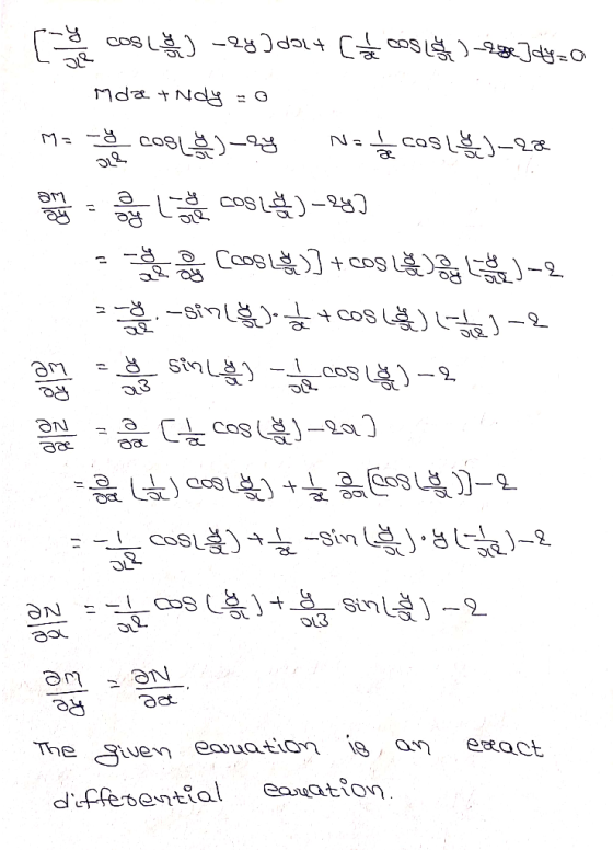 0-PC-(1sco +opCRo-(貴1o gpN4 Rp N= coS 2& CR-S Sod t .-sinlg - -2 COS & --Sin + Sin -2 Ue eract The iven eauatiOn eayation df