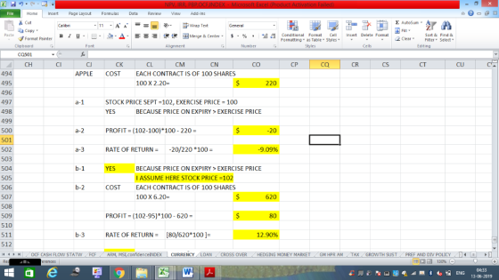 NPV. IRR. PBP.OCEINDEX Microsoft Excel (Pro File Home Insert Page Layout Formulas Data Review View Add-Ins - Cut AutoSum A A