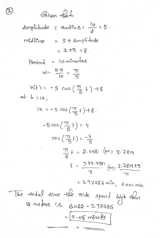 lo =3+5-8 Period tominu-es lo 5 5 cos TI 5 3.118 6 min, 6.022 min. The -tota Hime -the aide Spm! & me