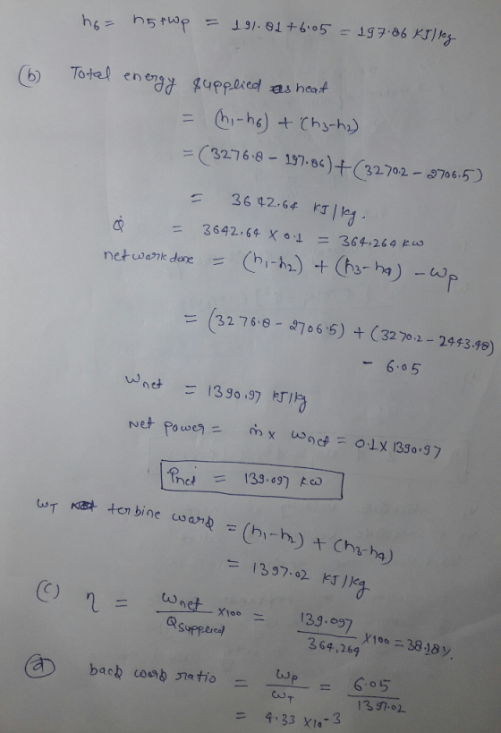 -197.86 KI)as 91 1+605 Totel eneng uppered as heat bi-he) = 3276.8 197.8) +(32702- -9706.5) 36 42.64 3642.64 X = 364.264 Ku 1