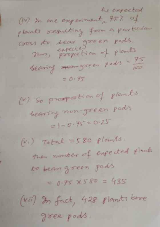 he exyecte enpecke = 0.75 X 80 = 435 (vii) %, fect) 428 rlenks bare Pods