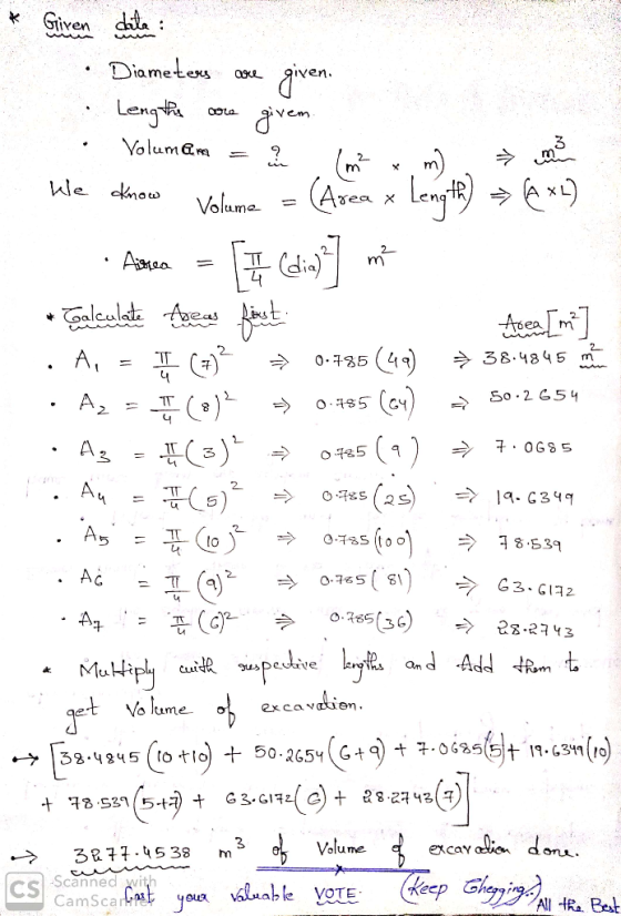 Given dula: ta metes丛 09tL ven 巴n る 今,C Volume =(Area x Leng-R) la 0.795(49) 384845 m 2TT 구 . OGS5 to 8.539 Ο-7g 5 (s) o78530