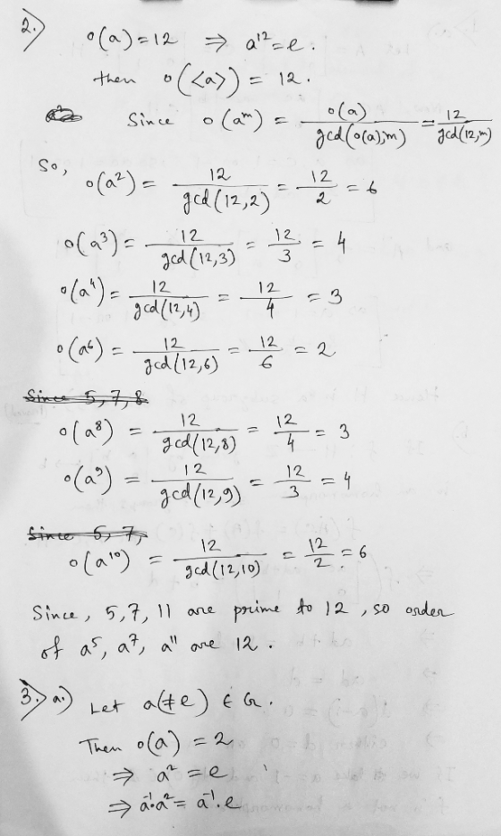 12 12 12 123 2 1 2. gcd(12,3) 2. 12 Since, 5,311 one prume 40 12 , so order t e e a.