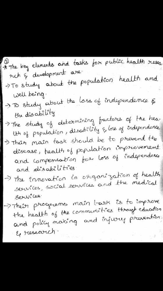 ond tasks julhaalth uasea tasks ㅊ, he key elements are To study ahout tha Populatton health and well be* To 8 The 3 Thas main