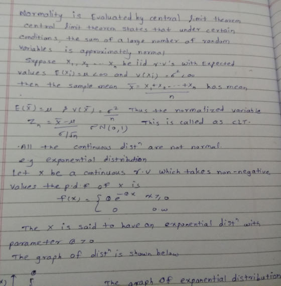 Normality-is-Evaluated hy central-Amt-the at centrol Limit thcorenm States that under cextain e c then thes This is caled as