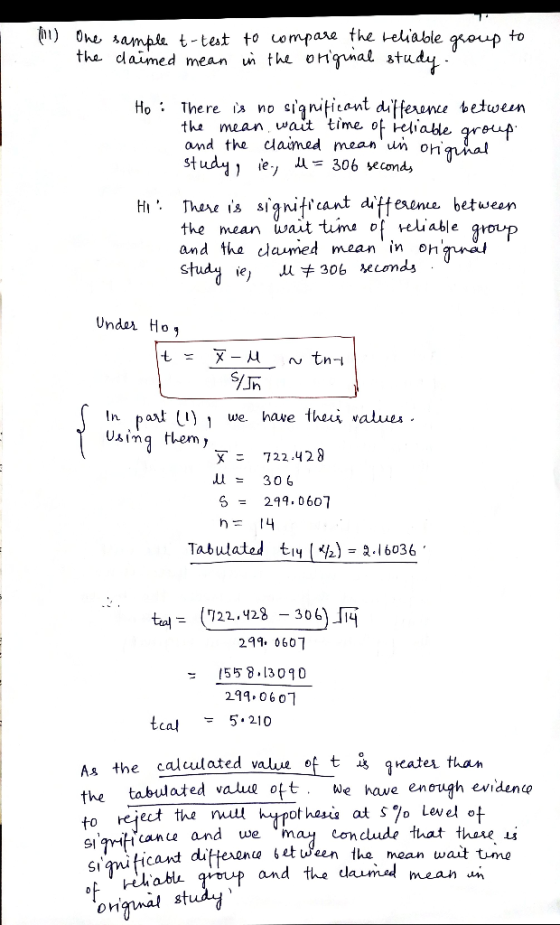 In) Ohe »ampla t-tut to uompaxe the veliable tha daimed mean ui the omal stu oup to Ho : There iA no initicant diffeanu betwu