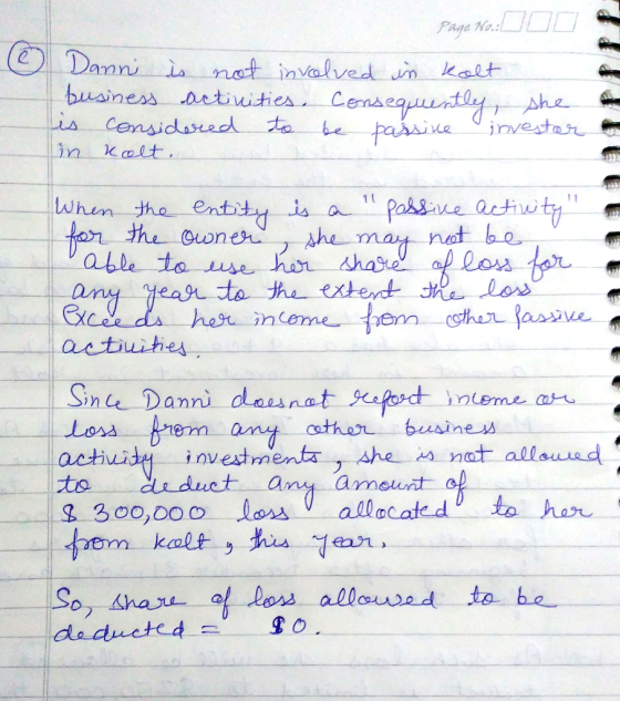 Page No. Damni i at invalved n kalt business aetiuities Censeguntyphe is Censidaredd to Kalt be passine investar in Pabsiue a