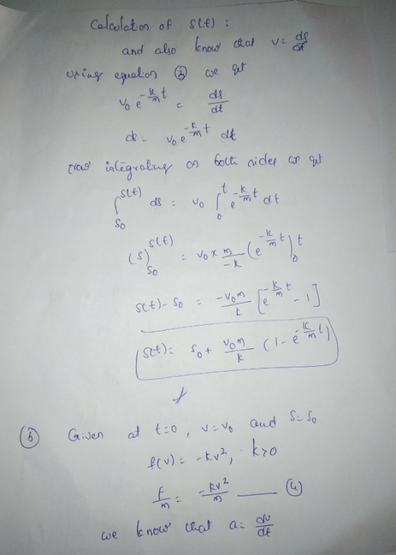 Calcolaton of se) and alo Vi uping epialon Coe gt t e dt t % e m tialgraliy 6olt aide t kt SLE) 2p 0 Et -Ce - K kt -Vom Sct)-